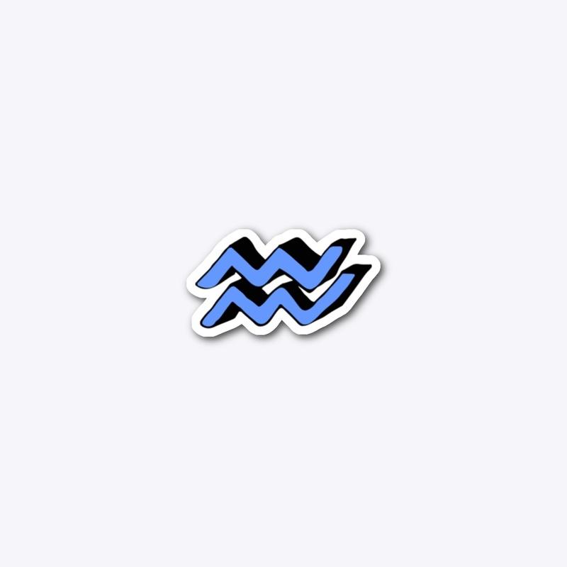 Aquarius Glyph Sticker